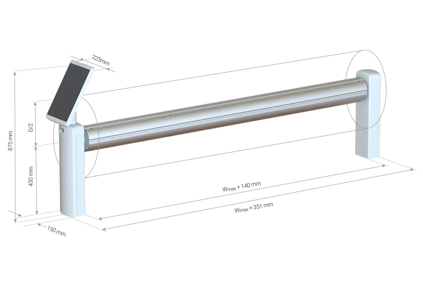 OPEN SOLAR – katalógový rozmerový nákres