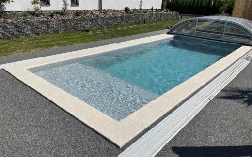Modrý bazén s ležadlom RELAX | bazen