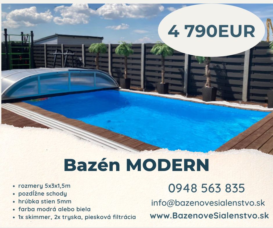 Akcia bazen hranaty Modern | Bazeny a zastresenia